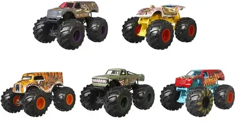 Hot Wheels Monster Trucks-Fahrzeuge im Maßstab 1:24, Die-Cast-Spielzeugtrucks zum Sammeln