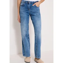 Cecil High Waist Wide Leg Jeans, im Loose Fit - blau