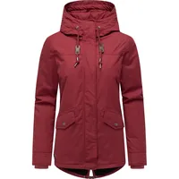 Ragwear Damen, Parka kurzer Mantel warme Winterjacke Parkker Warm YOUMODO Wine Red Gr. XL - XL