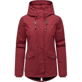Ragwear Damen, Parka kurzer Mantel warme Winterjacke Parkker Warm YOUMODO Wine Red Gr. XL - XL