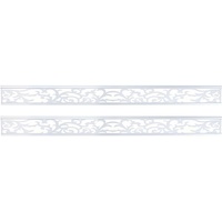 Mendler 2x Dekopaneel für WPC-Sichtschutz Sarthe, Verkleidung, 16x177cm weiß