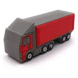 Onwomania LKW Lastwagen Auto Fahrzeug grau rot Funny USB Stick 64 GB USB 2.0 Speicherstick USB-Datenträger