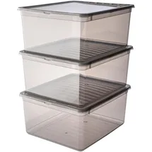 KEEEPER Aufbewahrungsbox Bea 39 x 33,5 x 25,5 cm 3-tlg. transparent