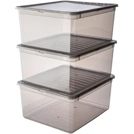 KEEEPER Aufbewahrungsbox Bea 39 x 33,5 x 25,5 cm 3-tlg. transparent
