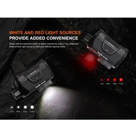 Fenix HL45R - Dimmbare, aufladbare LED-Stirnlampe mit Fokussierung LED/USB IP66 - Schwarz