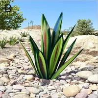 ILGUN Metall-Agave Pflanze, Neue Metall-Agave Pflanzen Große Tequila Rustikale Skulptur, Metall-Agave Pflanze Garten Kunst Tequila Rustikale Garten Skulptur Statue Kunst Deko(a-7,M)