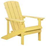 Beliani Gartenstuhl Gelb 88x75x88