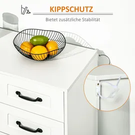 Homcom Sideboard 105 x 40 x 76 cm Weiß