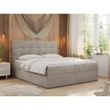 MKS Meble Boxspringbett 140 x 200 cm H3 Beige