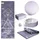 Fitfiu Fitness Kitwell-500 Pack mit 5 Yoga Pilates Farbe Lila, mit Matte, Block, Rad, Riemen und Ball Enthält Wellness-Übungsanleitungll