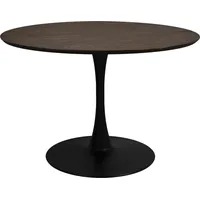 White Label Esstisch Raku Ø 110 cm Holz Schwarz