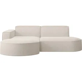 kaiser möbel Ecksofa Sofa L form, Couch L form MODENA STUDIO stoff Verita Ecru, Links