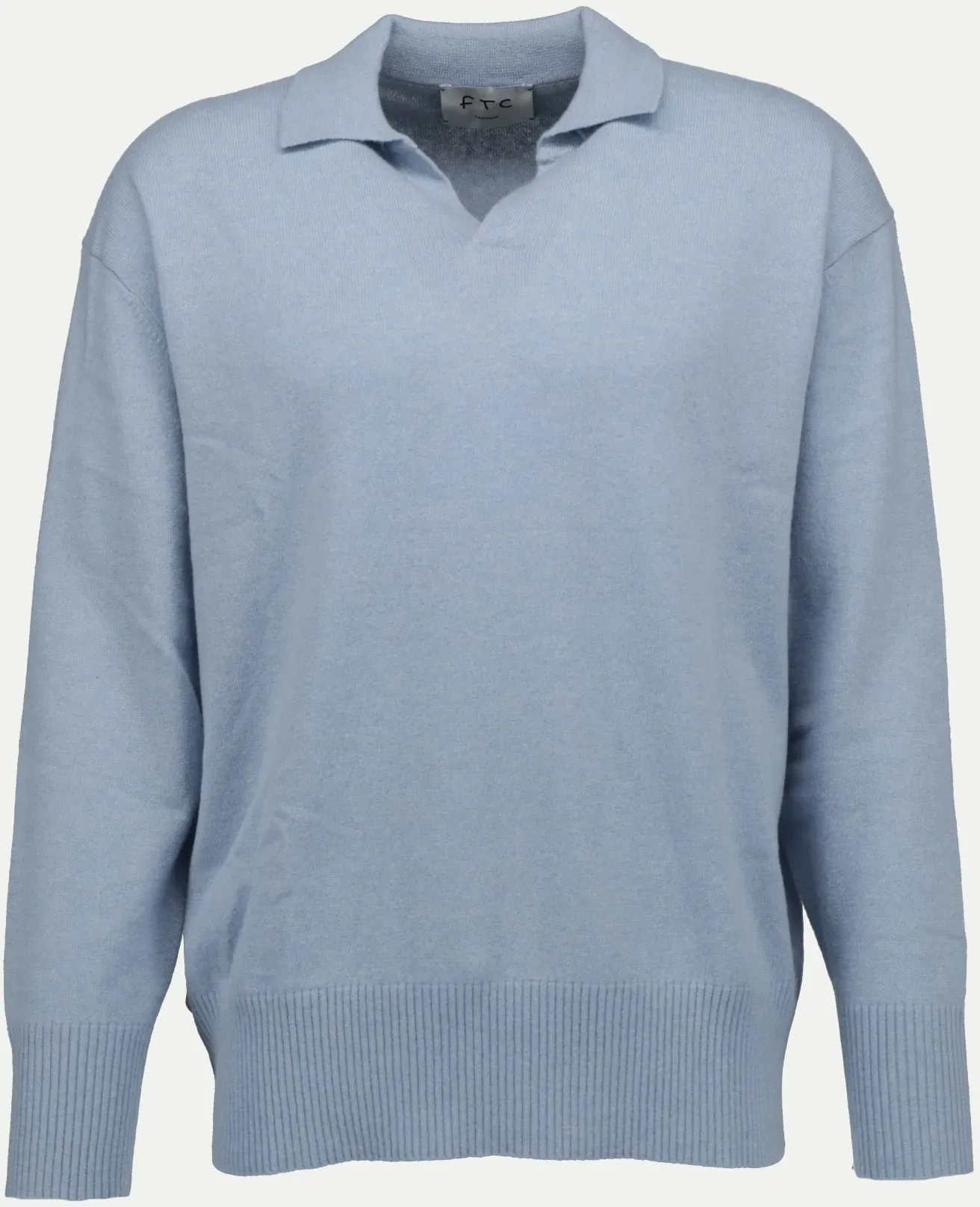 Strickpullover mit Polokragen Blau 54