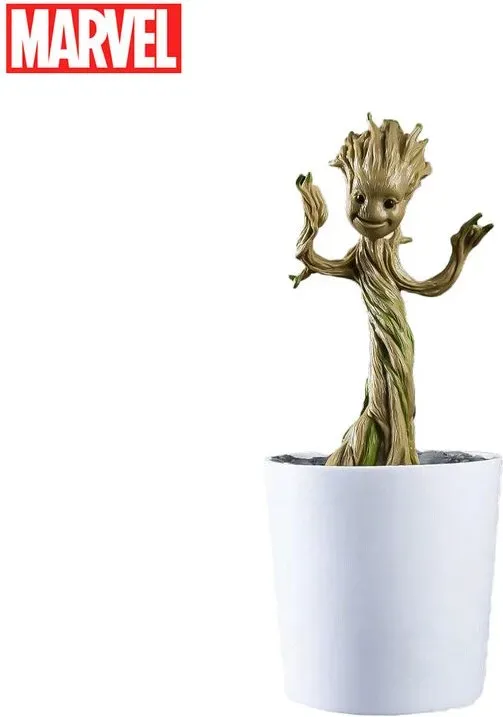 1 Stück Marvel Groot Spardose Offiziell lizenziert 3D PVC Niedliche wasserdichte bruchsichere Figur Münzbox Sparbüchse Heimdekoration Sammlerstück Schreibtisch-Organizer Sparglas Geschenk