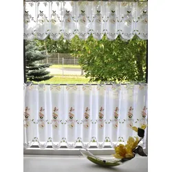 Scheibengardine STICKEREIEN PLAUEN "Schmetterling" Gr. 8, bunt, B:160cm H:50cm, Voile, Polyester, Gardinen