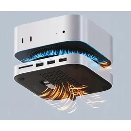 Satechi Stand Hub Mac Mini M4 SSD Enclosure Silber