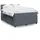 vidaXL Boxspringbett 140 x 200 cm Dunkelgrau