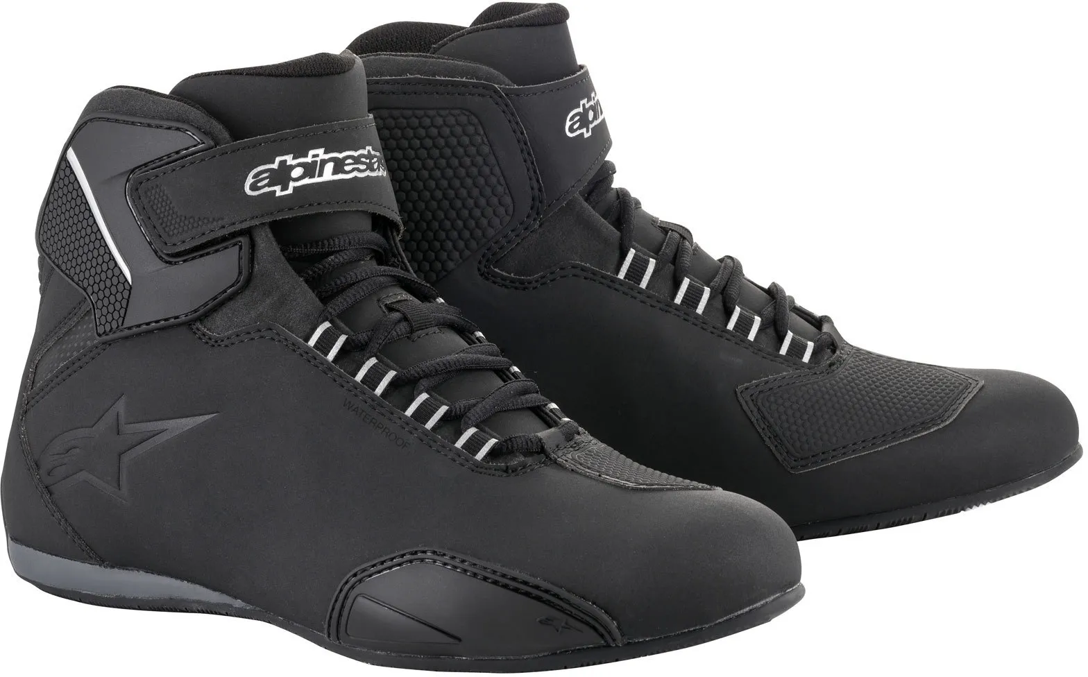 Alpinestars Sektor Wasserfeste Motorradschuhe, schwarz, Größe 45 für Männer