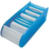 WEDO Werner Dorsch Wedo 2508003 Lernkartei Karteibox (A8 gefüllt, Rolloverschluss) blau