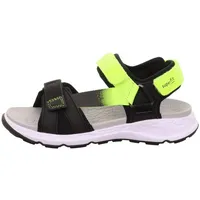 Superfit Jungen Criss Cross Sandale, Schwarz Gelb 0010, 33