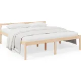 Seniorenbett 180x200 cm Massivholz Kiefer - Braun/Bunt