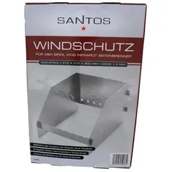 SANTOS BBQ Windschild für Seitenbrenner der Napoleon Rogue, Prestige und Prestige Pro Serie, Edelstahl