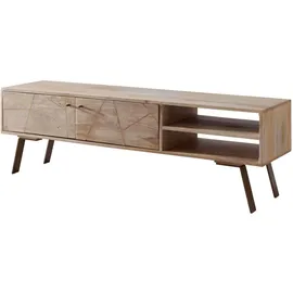 KADIMA DESIGN Garda TV-Lowboard 145x47x35 cm Braun Holz/Metall