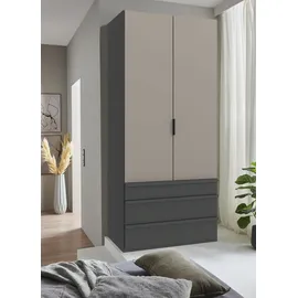 WIMEX Falttürenschrank Oxford 100 x 236 x 58 cm Grau