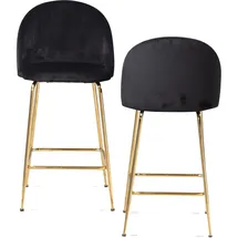Wohnling Barhocker 2er Set schwarz