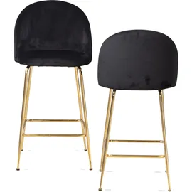 Wohnling Barhocker 2er Set schwarz