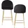 Wohnling Barhocker 2er Set schwarz