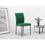 Home Affaire 4-Fußstuhl »Enita«, (Set), 2 St., Polyester, mit edler Knopfheftung in der Rückenlehne, Sitzhöhe 49 cm, grün