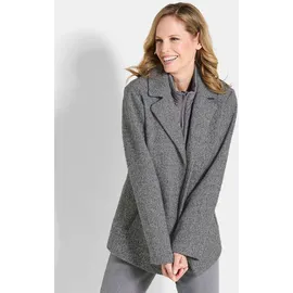 GOLDNER Moderne Wolljacke mit Steppeinsatz", in grau / weiß, gemustert), | Gr.: 40,