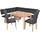 moebel-direkt-online möbel direkt online 4tlg. Eckbankgruppe Schenkelmaß 150x182 cm