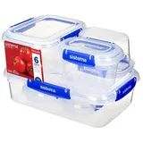 Sistema Klip It Plus rechteckig blau 1 l 6-teiliges Set
