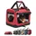 LIONTO Hundetransportbox 50 x 34 x 36 cm Dunkelrot