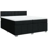 vidaXL Boxspringbett mit Matratze Schwarz 200x200 cm Stoff