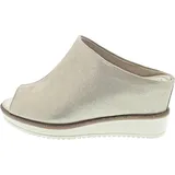 TAMARIS Damen Plateau Mules Leder Keilabsatz Sommer; CHAMPAGNE/beige; 41 EU - 41 EU