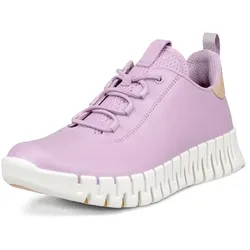 Slip-On Sneaker ECCO "GRUUV W", Damen, Gr. 40, lila (flieder), Leder, sportlich, Schuhe, Freizeitschuh, Outdoorschuh, Gummilaufsohle mit Zwei-Wege-Flexibilität