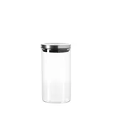 LEONARDO Vorratsdose Comodo 1000 ml Glas Silber