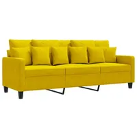 vidaXL 3-Sitzer-Sofa Gelb 180 cm Samt