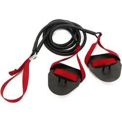 StrechCordz Zugseil mit Handpaddel. Rot. Zugstärke 5.4–14.1 kg ROT No Size