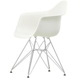 Vitra - Eames Plastic Armchair DAR, verchromt / weiß (Filzgleiter schwarz)