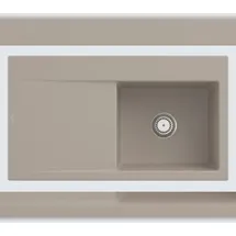 Villeroy & Boch Subway Style 50 rechts almond + Handbetätigung