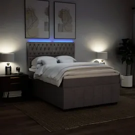 vidaXL Boxspringbett 140 x 200 cm Taupe