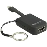 DeLock USB C zu HDMI Adapter 30 cm Schwarz