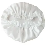 AHIOJEGX Seidenhaube Schlafmütze aus 100% echter Seide, Nachtmütze aus Reiner Seide, Haarwickel, Schlafmütze, Duschmütze, for Frauen und Mädchen, 19 Momme, Schlafmütze aus Satin zum Schlafen(White)