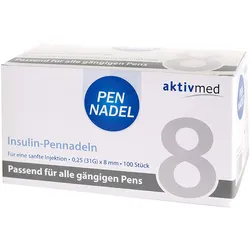 Pen-Nadeln Universal 8 Kanülen 0,26 x 8 mm