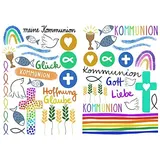 Kerzentattoos "Kommunion", 2 Bogen