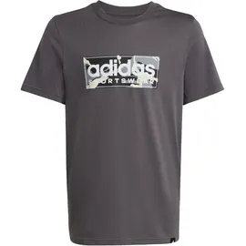 adidas Camo Linear Graphic T-Shirt Jungen JX6867 - grey five 152